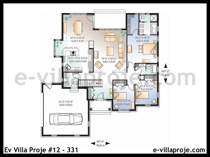 Gazbeton Çelik Ev 163 m² Tek Katlı (4+1) - Görsel 2