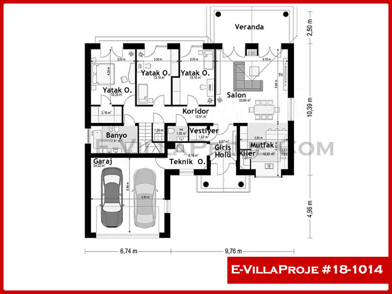 Gazbeton Çelik Ev 163 m² Tek Katlı (4+1) - Görsel 2