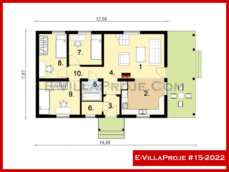 Gazbeton Çelik Ev 164 m² Dubleks (4+1) - Görsel 2