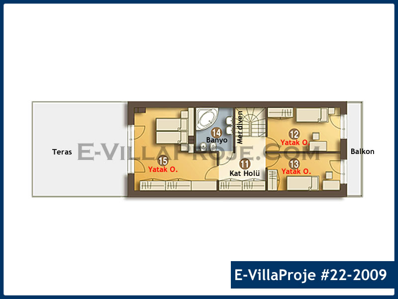 Gazbeton Çelik Ev 164 m² Dubleks (4+1) - Görsel 3