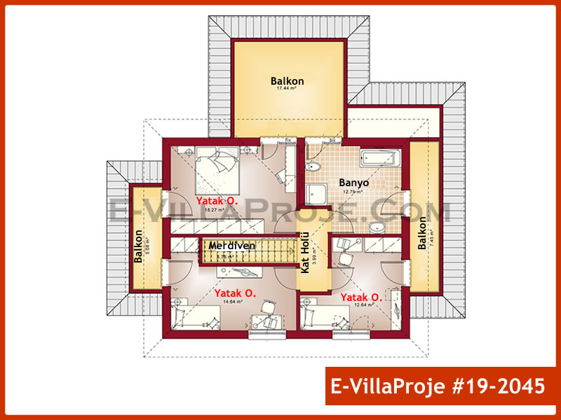 Gazbeton Çelik Ev 164 m² Dubleks (4+1) - Görsel 3