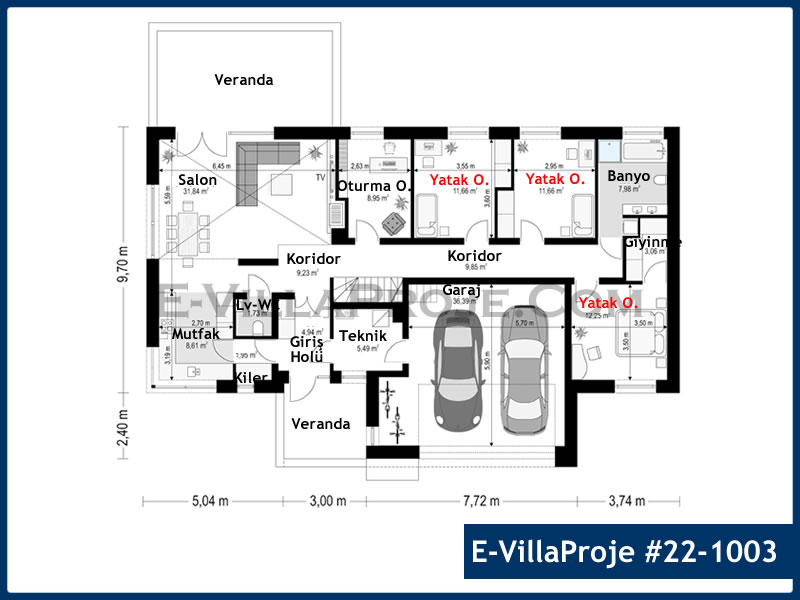 Gazbeton Çelik Ev 164 m² Tek Katlı (4+1) - Görsel 2