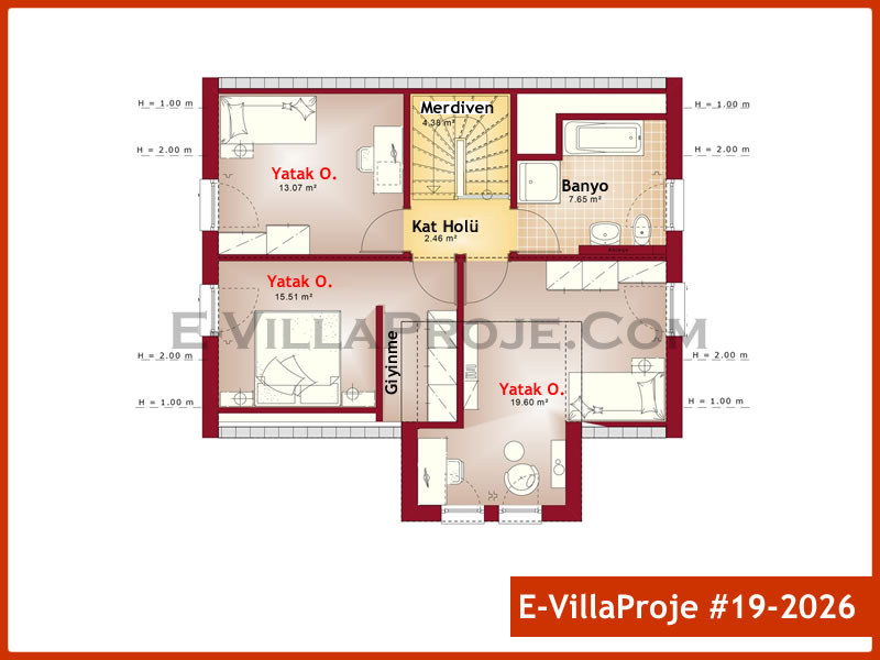 Gazbeton Çelik Ev 165 m² Dubleks (4+1) - Görsel 3