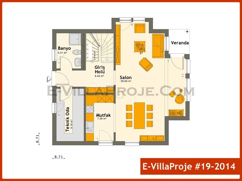 Gazbeton Çelik Ev 165 m² Dubleks (4+1) - Görsel 2