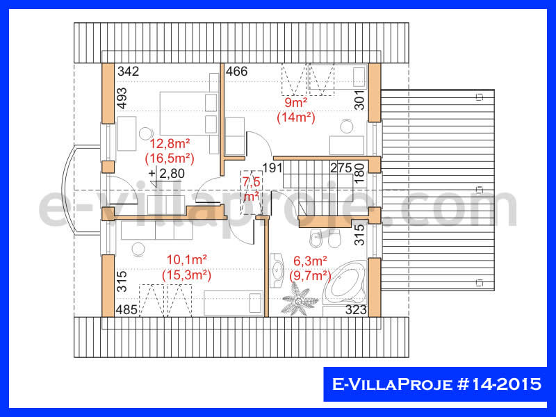 Gazbeton Çelik Ev 165 m² Dubleks (4+1) - Görsel 3