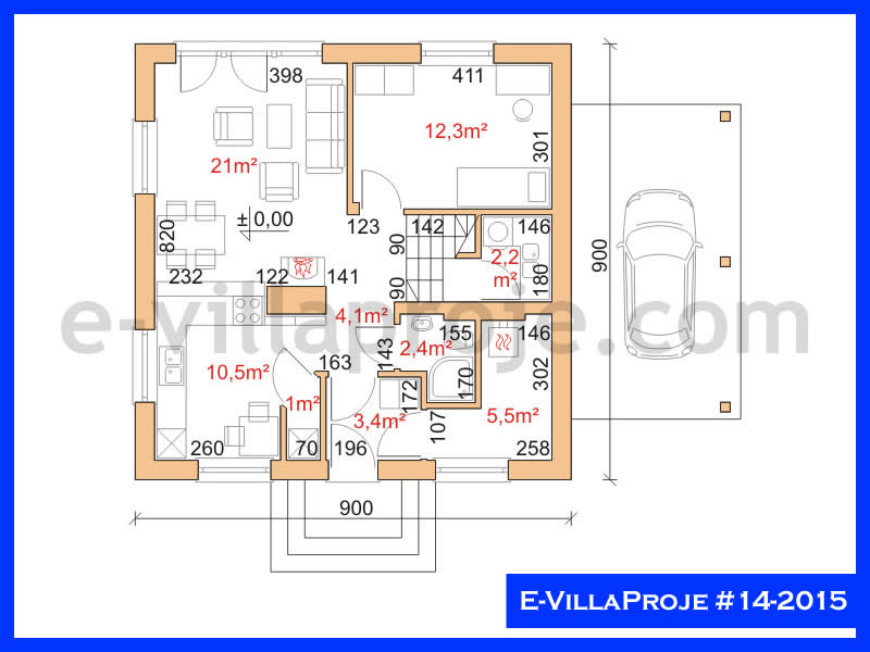 Gazbeton Çelik Ev 165 m² Dubleks (4+1) - Görsel 2