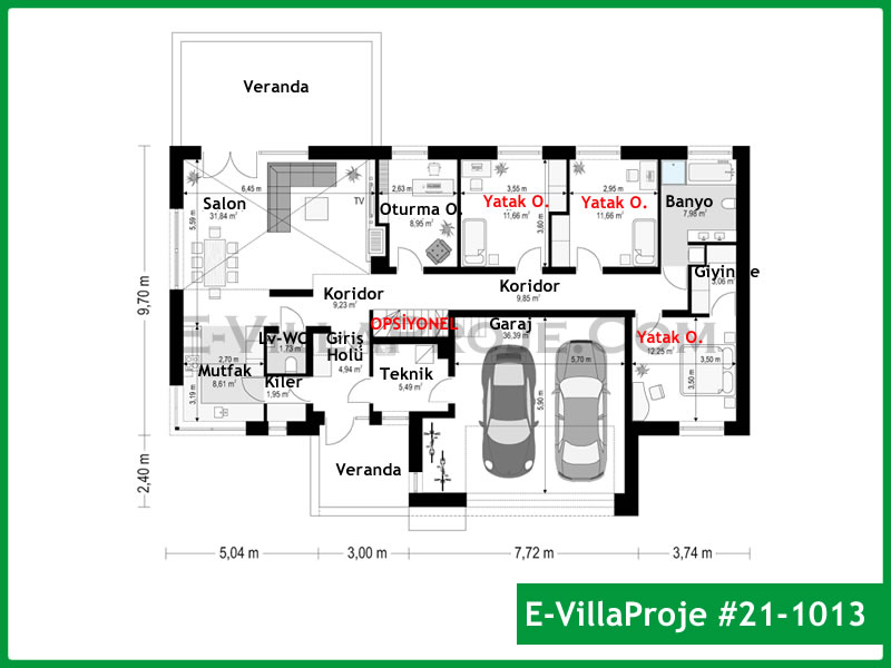 Gazbeton Çelik Ev 165 m² Tek Katlı (4+1) - Görsel 2