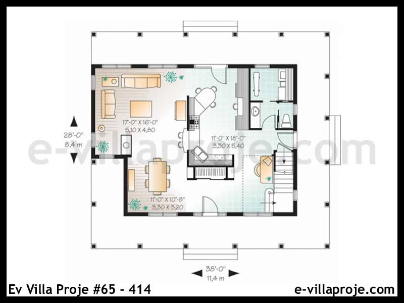 Gazbeton Çelik Ev 166 m² Dubleks (4+1) - Görsel 2