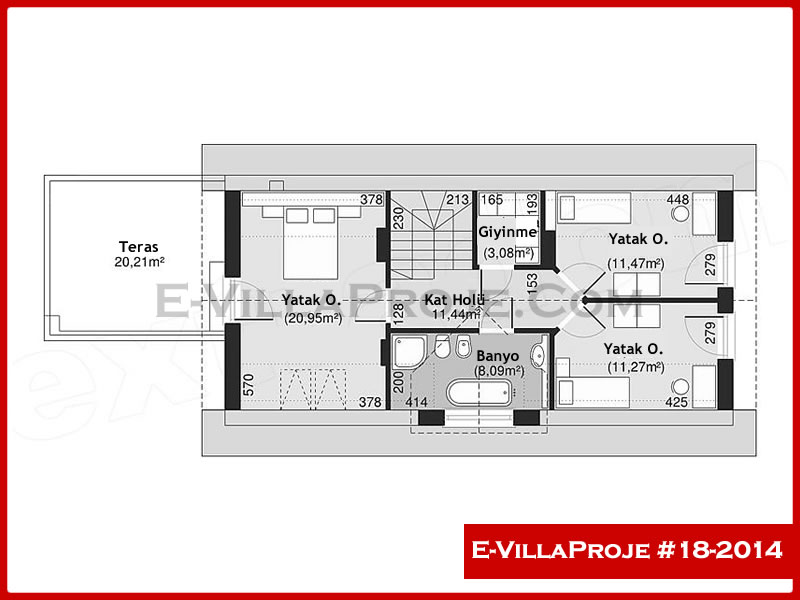 Gazbeton Çelik Ev 166 m² Dubleks (4+1) - Görsel 3