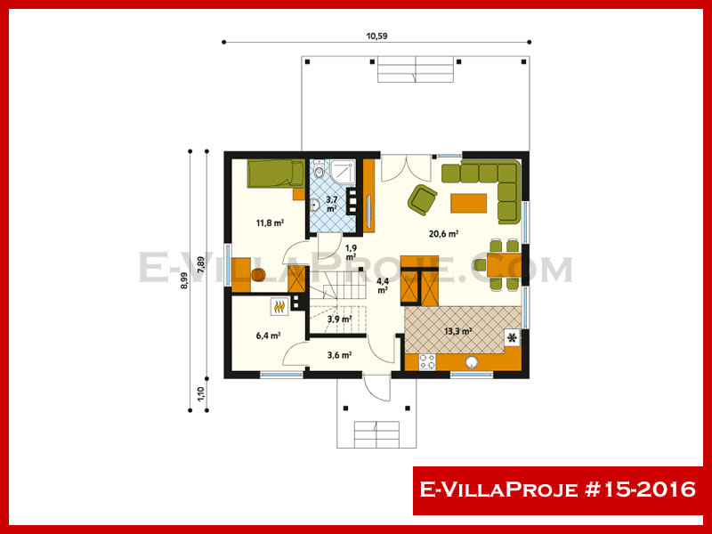 Gazbeton Çelik Ev 167 m² Dubleks (4+1) - Görsel 2