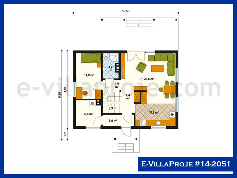 Gazbeton Çelik Ev 168 m² Dubleks (4+1) - Görsel 2