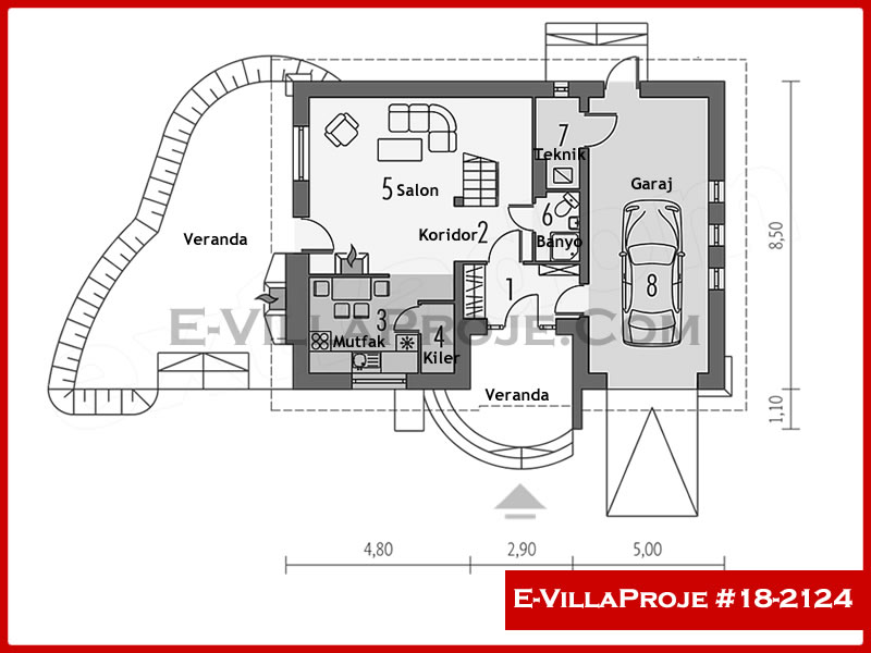 Gazbeton Çelik Ev 168 m² Dubleks (4+1) - Görsel 2