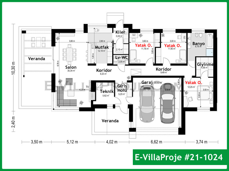 Gazbeton Çelik Ev 169 m² Tek Katlı (4+1) - Görsel 2