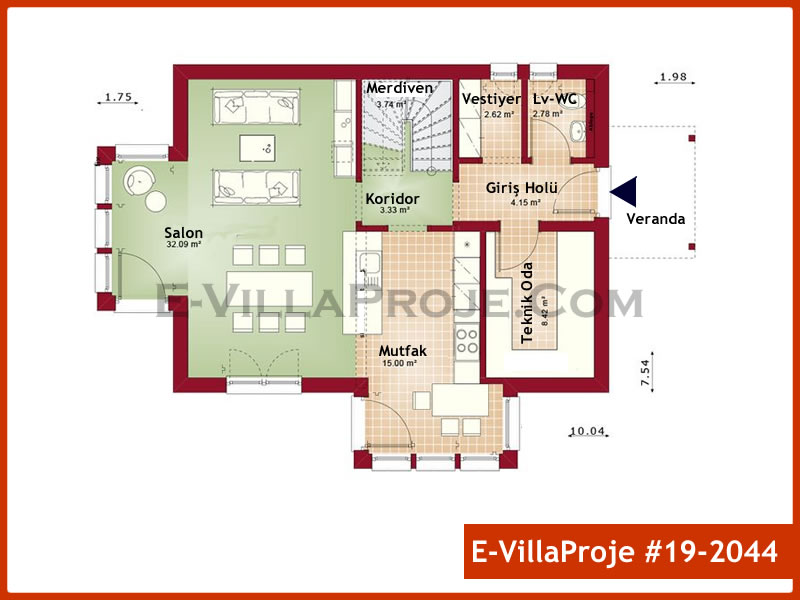 Gazbeton Çelik Ev 171 m² Dubleks (4+1) - Görsel 2