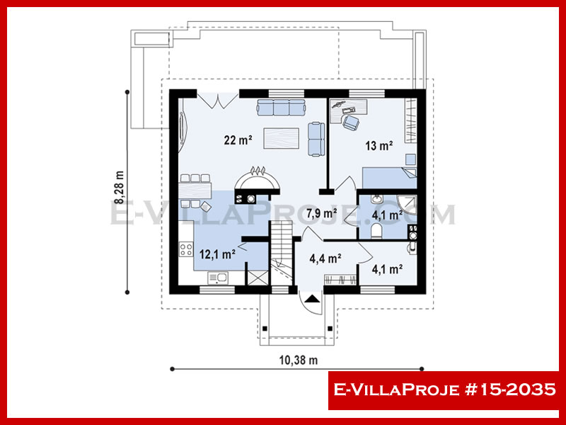 Gazbeton Çelik Ev 172 m² Dubleks (4+1) - Görsel 2