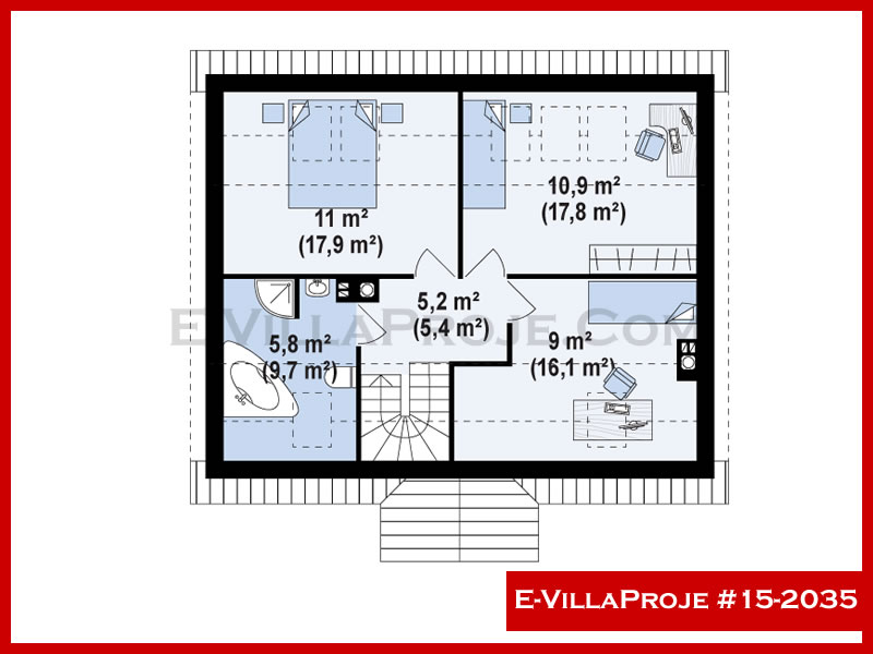 Gazbeton Çelik Ev 172 m² Dubleks (4+1) - Görsel 3
