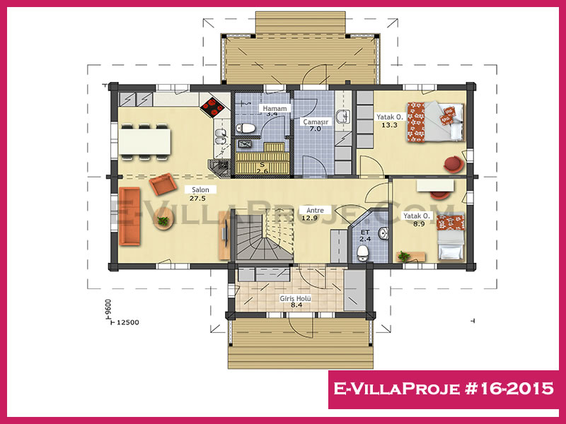 Gazbeton Çelik Ev 172 m² Dubleks (4+1) - Görsel 2