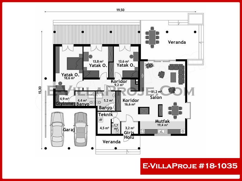 Gazbeton Çelik Ev 172 m² Tek Katlı (4+1) - Görsel 2