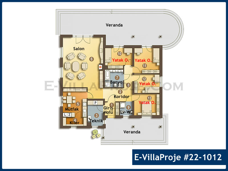 Gazbeton Çelik Ev 174 m² Tek Katlı (4+1) - Görsel 2