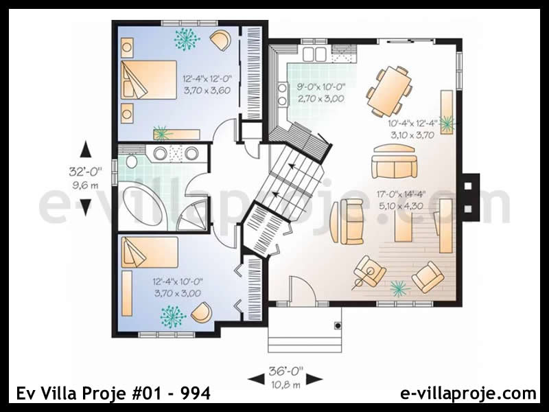 Gazbeton Çelik Ev 175 m² Dubleks (4+1) - Görsel 2
