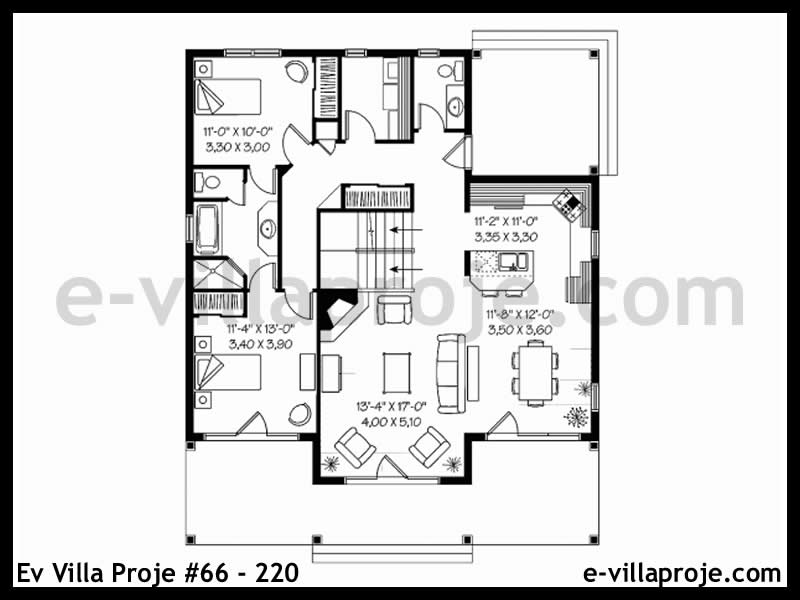 Gazbeton Çelik Ev 176 m² Dubleks (4+1) - Görsel 2