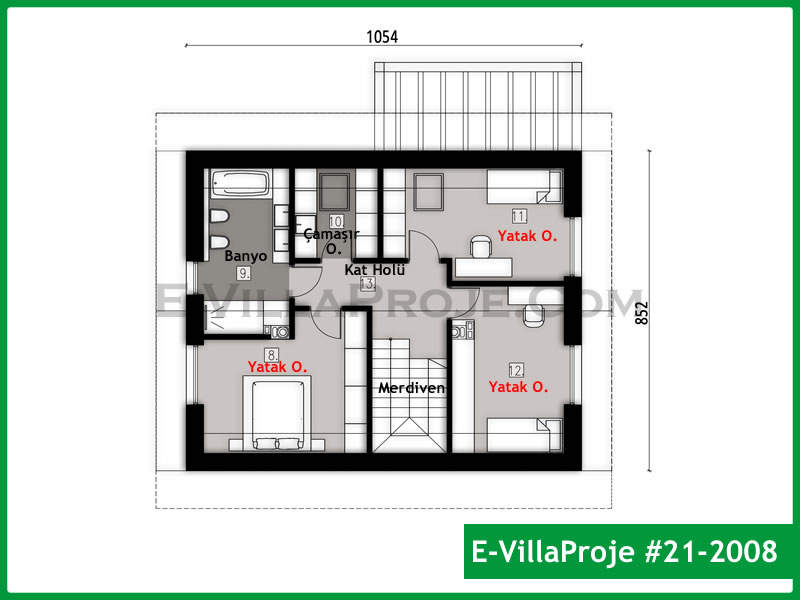 Gazbeton Çelik Ev 176 m² Dubleks (4+1) - Görsel 3