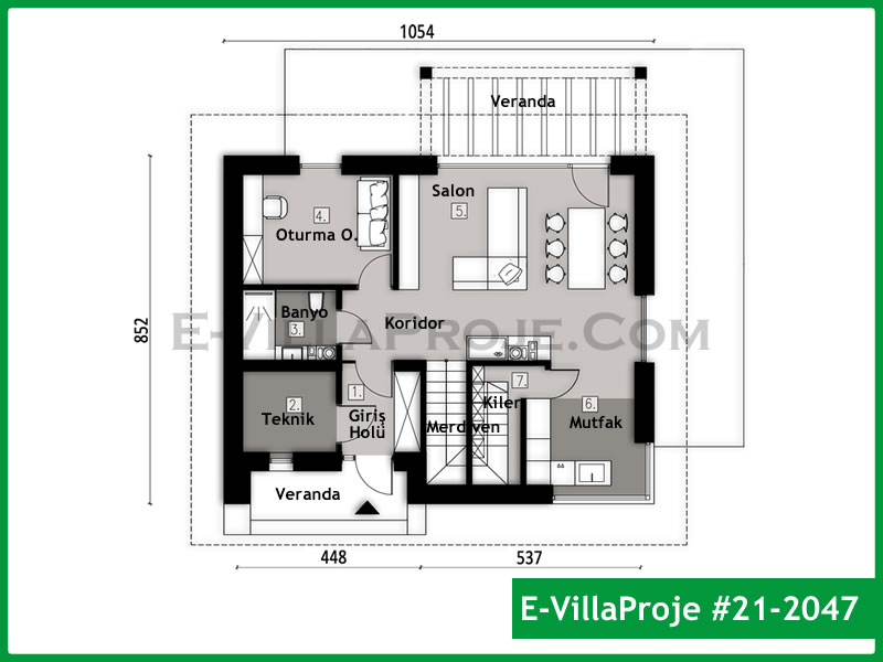 Gazbeton Çelik Ev 177 m² Dubleks (4+1) - Görsel 2