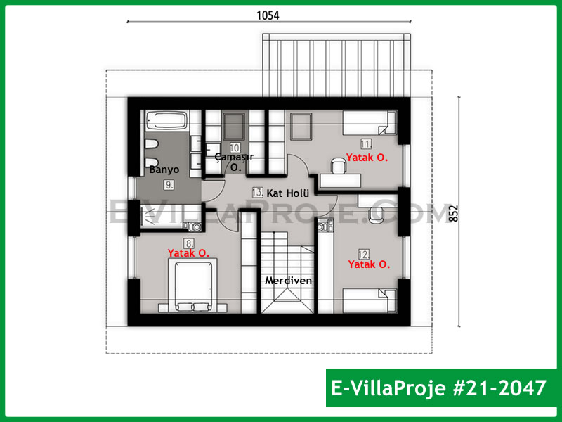 Gazbeton Çelik Ev 177 m² Dubleks (4+1) - Görsel 3