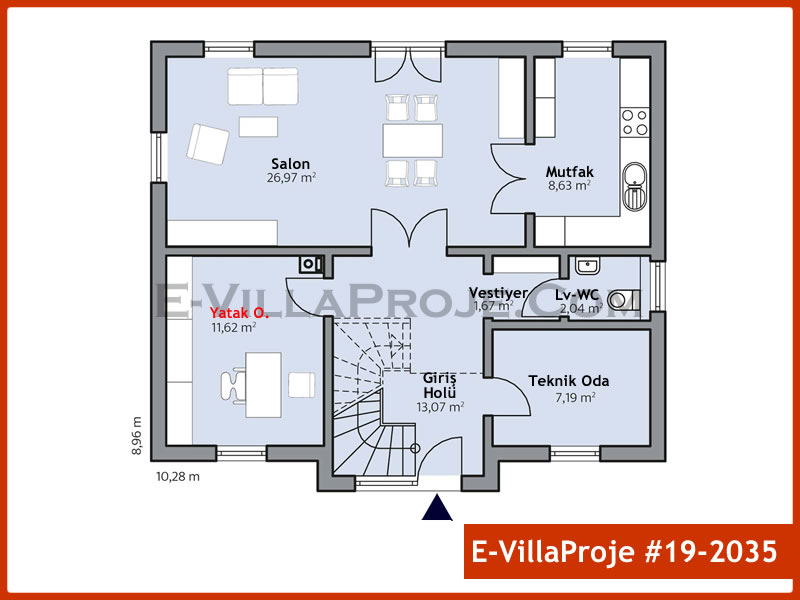 Gazbeton Çelik Ev 177 m² Dubleks (4+1) - Görsel 2
