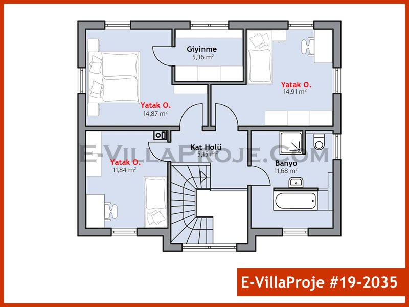 Gazbeton Çelik Ev 177 m² Dubleks (4+1) - Görsel 3