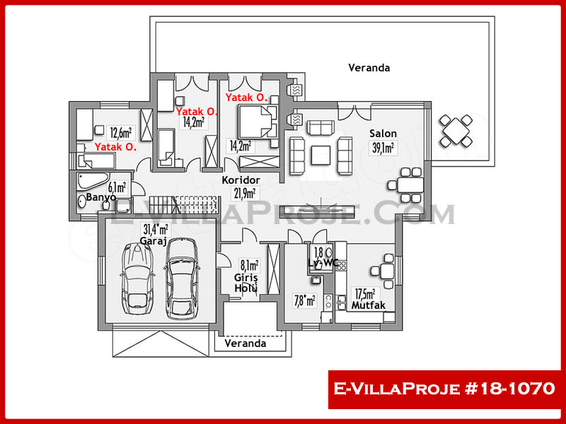 Gazbeton Çelik Ev 177 m² Tek Katlı (4+1) - Görsel 2