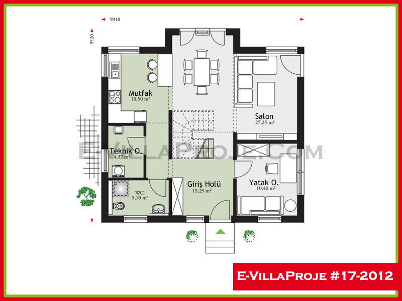 Gazbeton Çelik Ev 178 m² Dubleks (4+1) - Görsel 2