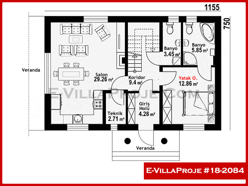 Gazbeton Çelik Ev 178 m² Dubleks (4+1) - Görsel 2
