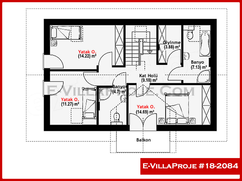 Gazbeton Çelik Ev 178 m² Dubleks (4+1) - Görsel 3