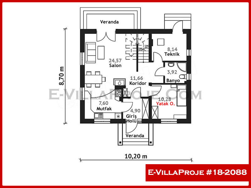 Gazbeton Çelik Ev 178 m² Dubleks (4+1) - Görsel 2