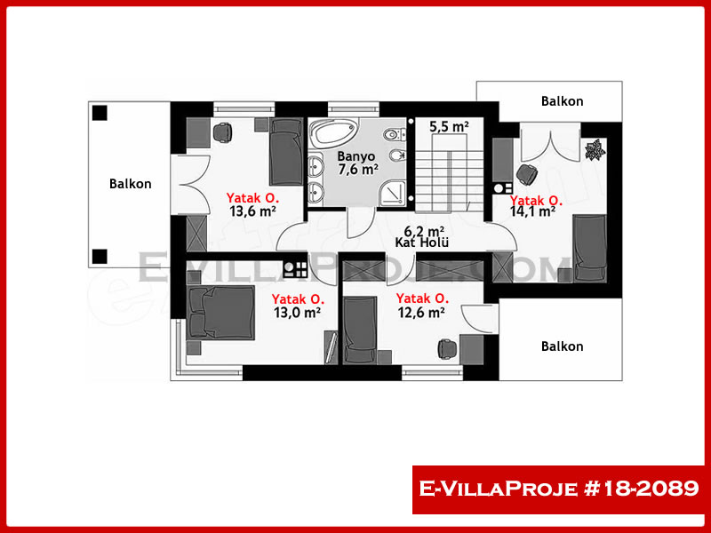Gazbeton Çelik Ev 180 m² Dubleks (5+1) - Görsel 3