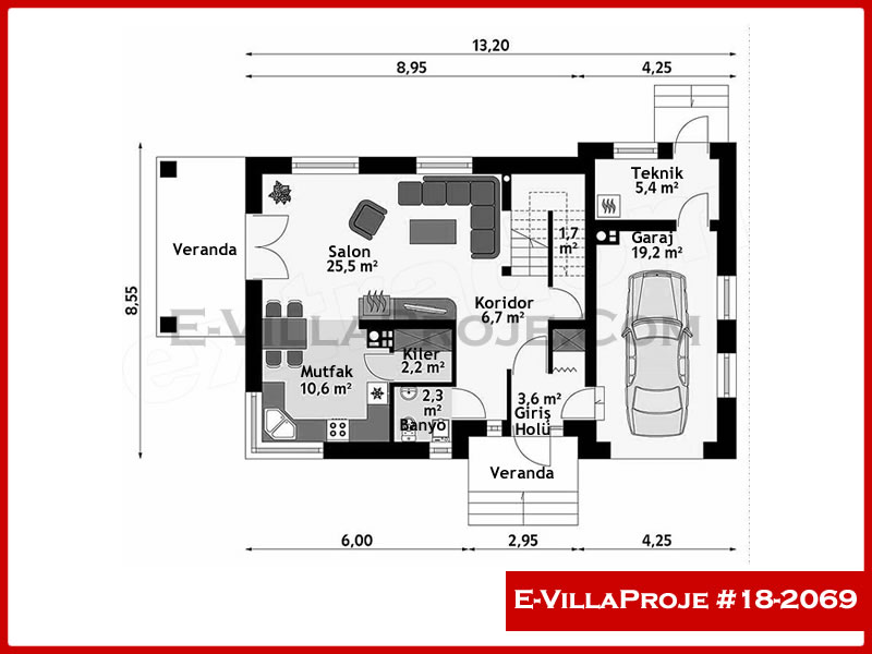Gazbeton Çelik Ev 181 m² Dubleks (5+1) - Görsel 2