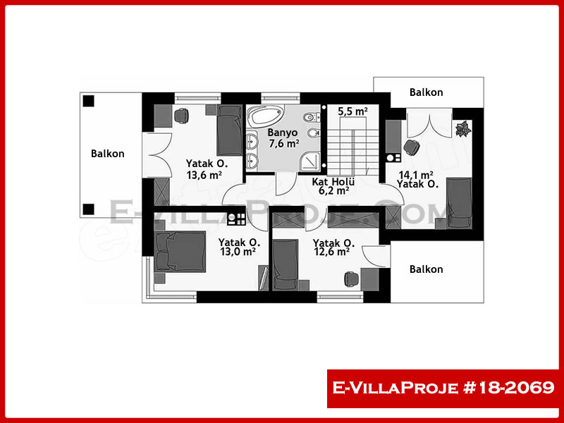 Gazbeton Çelik Ev 181 m² Dubleks (5+1) - Görsel 3
