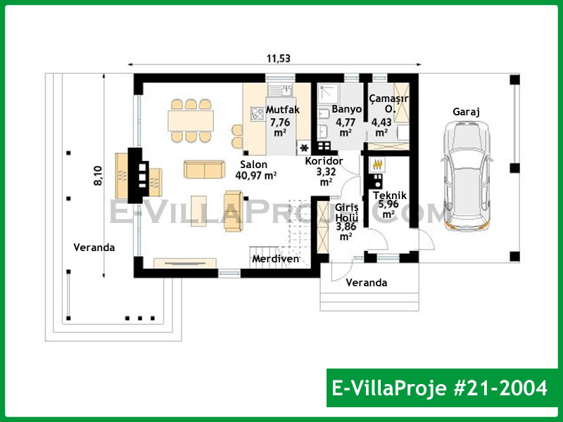 Gazbeton Çelik Ev 183 m² Dubleks (5+1) - Görsel 2