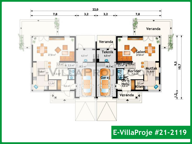 Gazbeton Çelik Ev 183 m² Dubleks (5+1) - Görsel 2