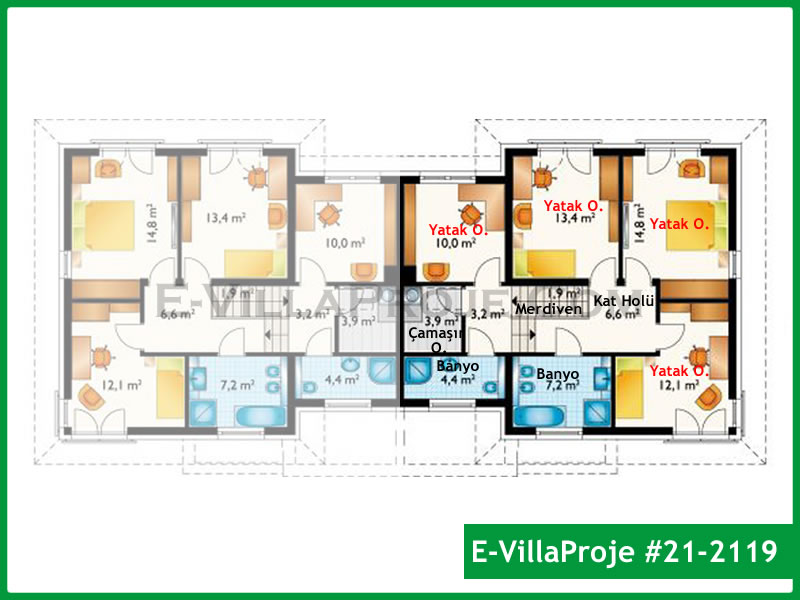 Gazbeton Çelik Ev 183 m² Dubleks (5+1) - Görsel 3