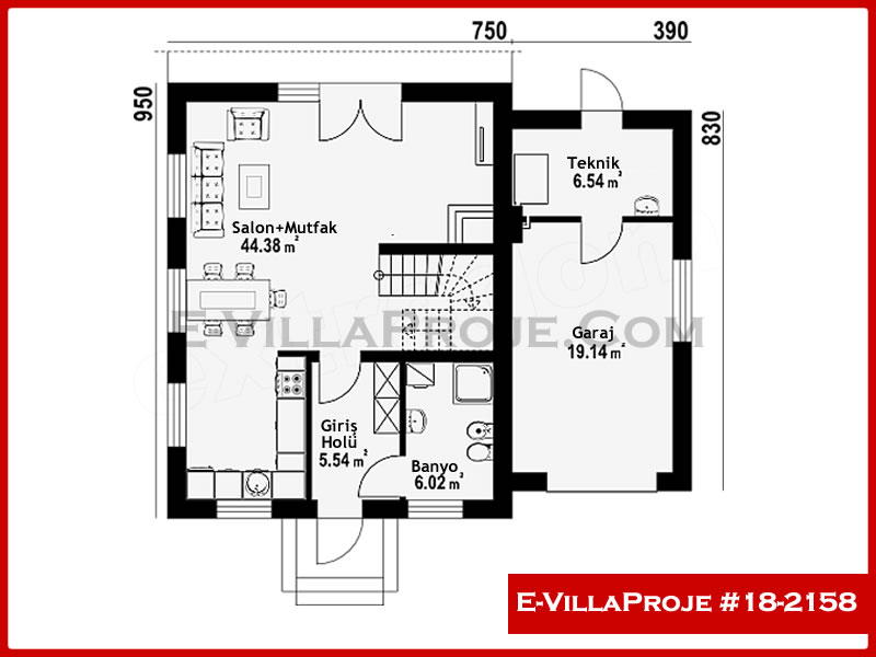 Gazbeton Çelik Ev 184 m² Dubleks (5+1) - Görsel 2