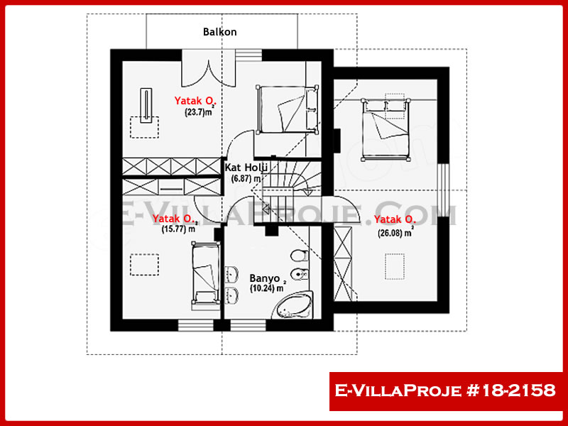 Gazbeton Çelik Ev 184 m² Dubleks (5+1) - Görsel 3