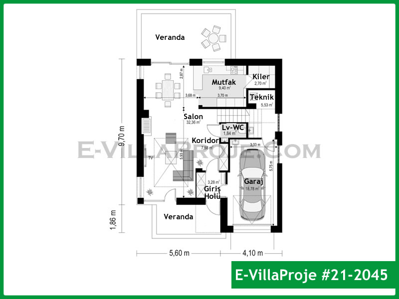 Gazbeton Çelik Ev 185 m² Dubleks (5+1) - Görsel 2