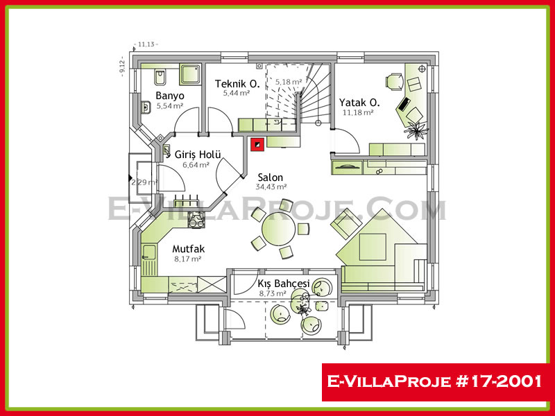 Gazbeton Çelik Ev 185 m² Dubleks (5+1) - Görsel 2