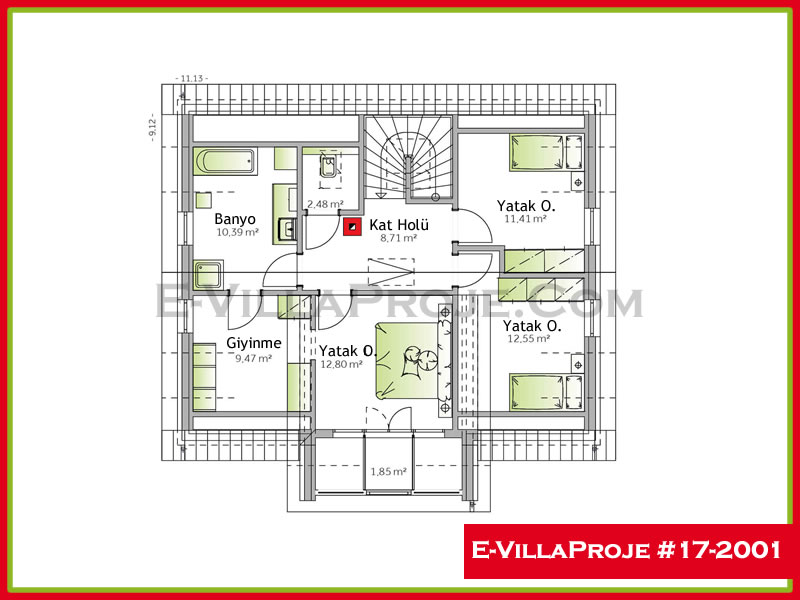 Gazbeton Çelik Ev 185 m² Dubleks (5+1) - Görsel 3