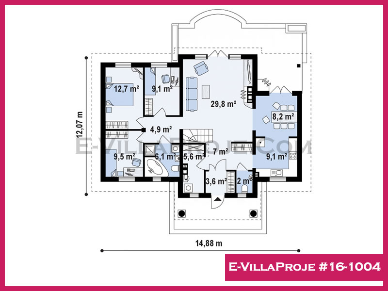 Gazbeton Çelik Ev 185 m² Tek Katlı (5+1) - Görsel 2