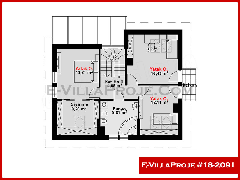 Gazbeton Çelik Ev 186 m² Dubleks (5+1) - Görsel 3