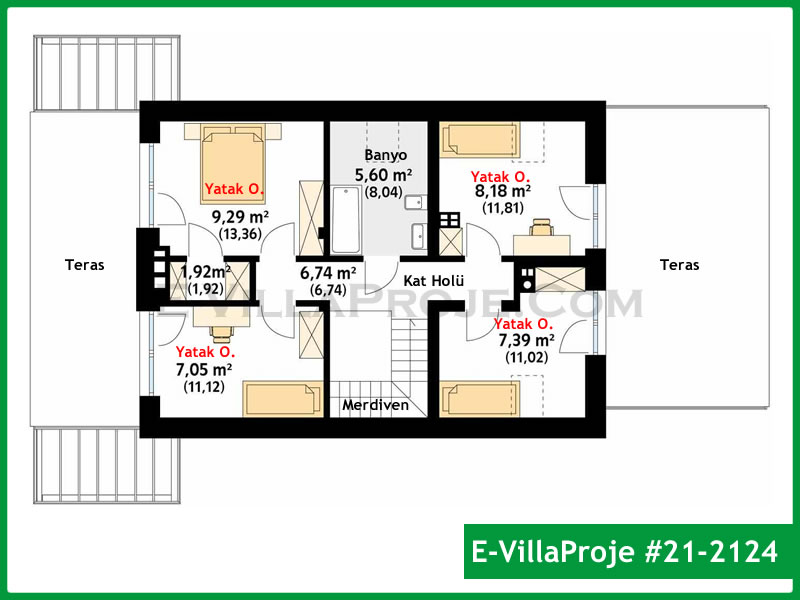 Gazbeton Çelik Ev 187 m² Dubleks (5+1) - Görsel 3