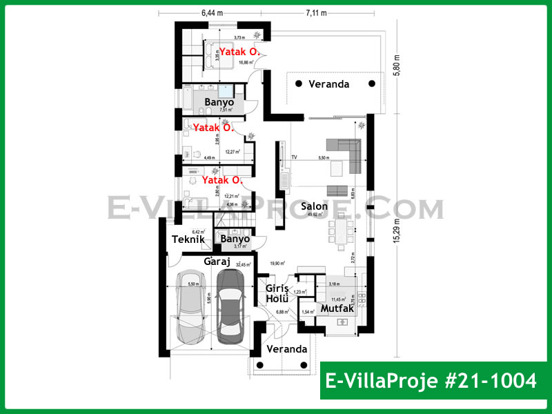 Gazbeton Çelik Ev 187 m² Tek Katlı (5+1) - Görsel 2